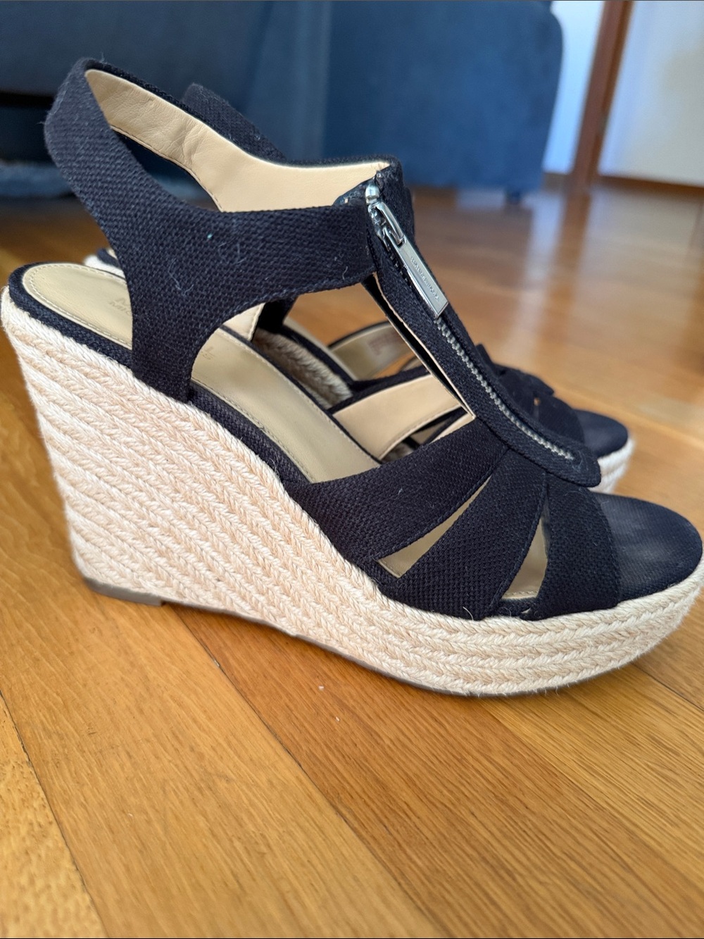 Michael Kors Wedge Sandals with Front Zip